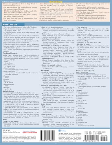 APA/MLA Guidelines - 7th/9th Editions Style Reference for Writing: a QuickStudy Laminated Guide (Quick Study Academic)