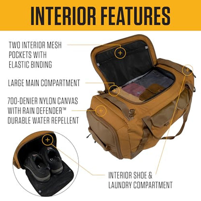 Carhartt Heavy Haul Utility Duffel Bag's, Water-Resistant Packable Bag for Jobsite, Gym, and Travel - color: Black, style: 75l