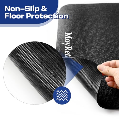 MoyRetty Non-Slip Workout Mat for Under Desk Elliptical(23.62x15.75 inches)