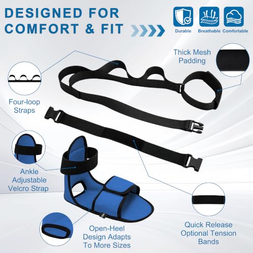 SPRING SEAON Knee Replacement Recovery Aids, Leg Stretcher Strap Kit - color: Blue