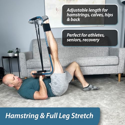 Flex Frame Knee & Hamstring Stretching Device – Adjustable Leg Traction for Knee Pain, Hip Pain, Lower Back Relief, IT Band, Post-Surgery Rehab, Knee Inversion Stretching.