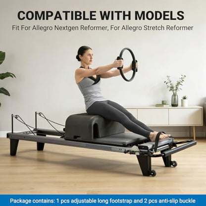 Padded Footstrap for Allegro Nextgen for Allegro Stretch Reformers, Adjustable Foot Strap for Balanced Body Pilates Reformer - size: Standards