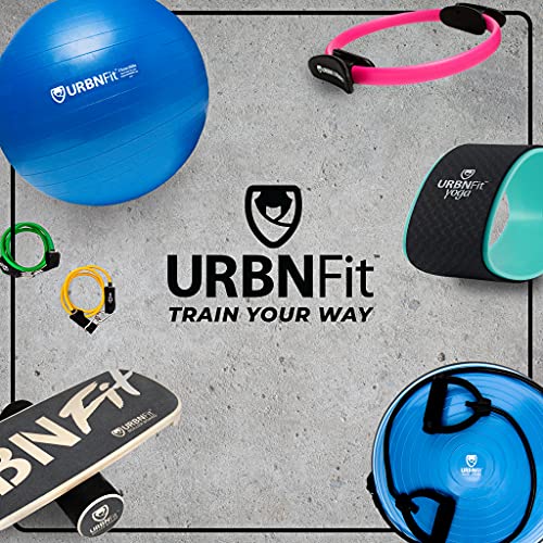 URBNFit Pilates Ring - 12" Magic Circle w/Dual Grip, Foam Pads for Inner Thigh Workout, Toning, Fitness & Pelvic Floor Exercise - Yoga Rings w/Bonus Exercise Guide - color: Black