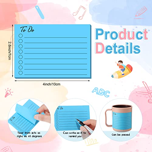 Pajean 9 Pcs/450 Sheet to Do List Sticky Note 3x4 Inch Self Stick Pads with Line Colored Planner Sticky Note Adhesive Memo for Office, Meeting, School, Study, Home Reminder (Fluorescent Color) - style: Fluorescent Color