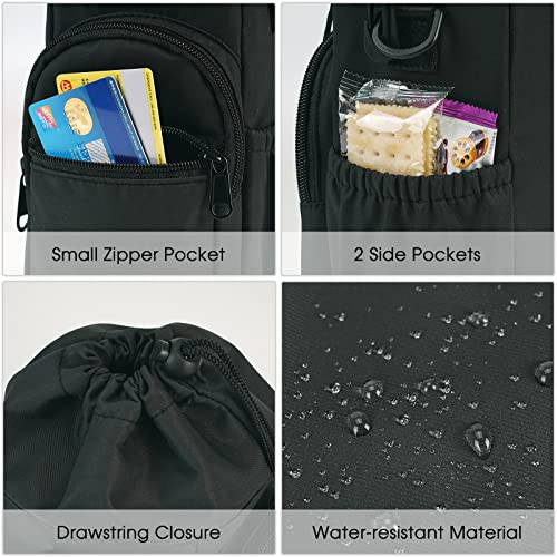 sportsnew Grey Yoga Gym Bags for Women with Shoes Compartment and Wet Dry Storage Pockets with 32oz 40oz Water Bottle Carrier Bag Insulated Water Bottle Pouch Holder with Adjustable Shoulder Strap Bla