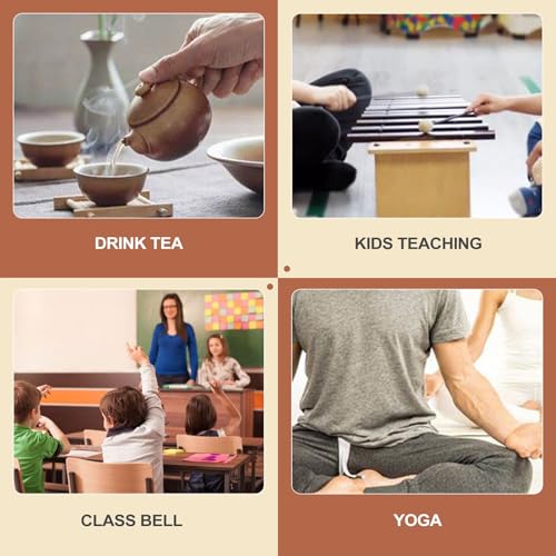 7 Inch Meditation Chime Solo Tone Mindfulness Bell for Teachers Classroom Management Sound Healing Instrument Yoga Zen Spiritual Decor Energy Chime for School Office Focus and Calm