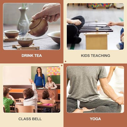7 Inch Meditation Chime Solo Tone Mindfulness Bell for Teachers Classroom Management Sound Healing Instrument Yoga Zen Spiritual Decor Energy Chime for School Office Focus and Calm