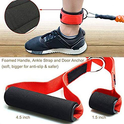 AHIER 14PCS Resistance Bands Set, Exercise Bands for Men & Women, 20lbs to 40lbs Workout Bands, Elastic Resistance Bands with Door Anchor, and Ankle Straps for Training, Yoga