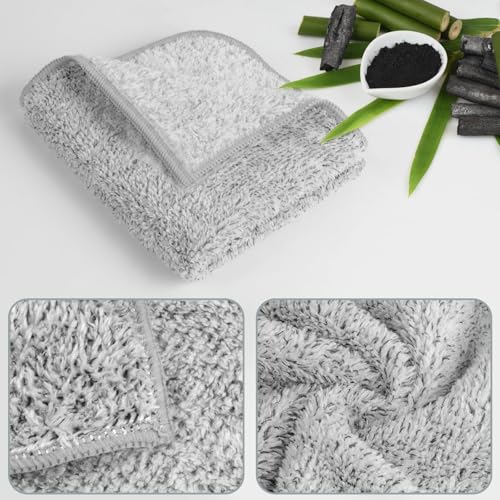 SINLAND Microfiber Face Towels Soft Washcloths 12Inch x 12Inch 12 Pack Grey - color: Grey 12pack