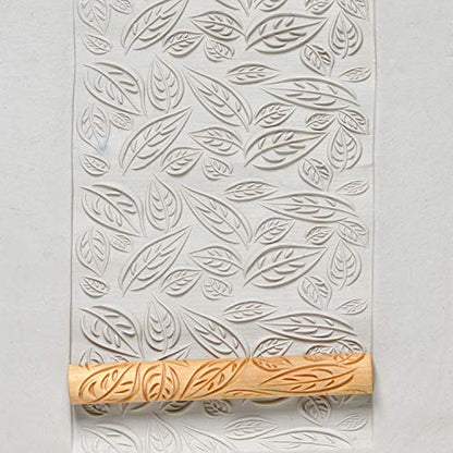 MKM Pottery Tools Wood Twig Rollers for Clay (TW-06 Leaves in The Wind) - color: TW-06 Leaves in the Wind