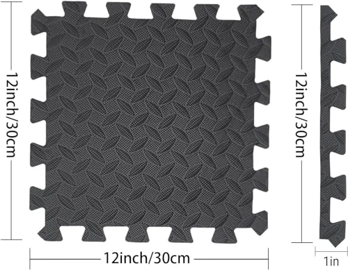 Febyyer Interlocking Soft Foam Floor Mat - 20 Tiles Protective Gym Flooring Set, Exercise Mats EVA Puzzle Rubber Tiles, Ground Surface Protection Workout Underlay Matting Sports Home Fitness Garage