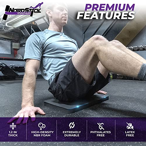 Nordstick Nordic Curl Knee Pad - Premium Soft Feel and Extra Thick - Pad Provides Cushion for Knees and Elbows - Durable & Portable Exercise Mat For Many Workouts And Everyday Tasks - size: Standard