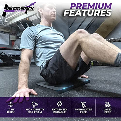 Nordstick Nordic Curl Knee Pad - Premium Soft Feel and Extra Thick - Pad Provides Cushion for Knees and Elbows - Durable & Portable Exercise Mat For Many Workouts And Everyday Tasks - size: Standard