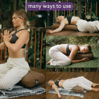 Hugger Mugger Standard Yoga Bolster - Firm, Supportive, Handmade, Durable - color: Aqua