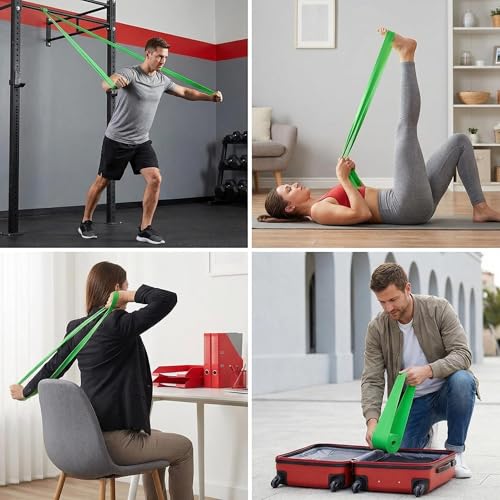 1.5M Resistance Band Elastic Stretch Band for Yoga Pilates and Strength Training - color: green