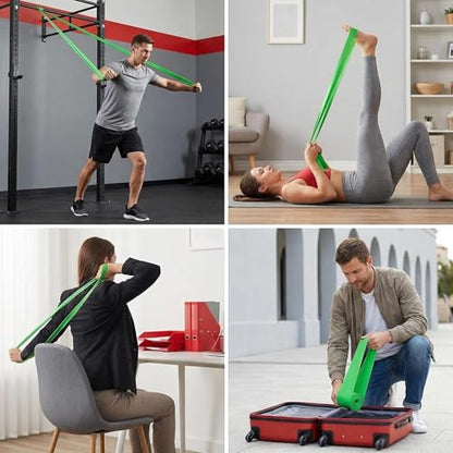 1.5M Resistance Band Elastic Stretch Band for Yoga Pilates and Strength Training - color: green