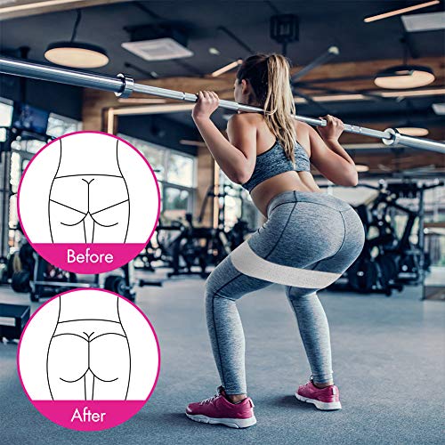 Resistance Bands, Fabric Workout Bands for Women & Men, Cloth Booty Resistance Loop Bands, Thick Squat Bands for Butt/Legs/Thigh/Hip/Glute Excersing - color: Light gray/black/dark gray