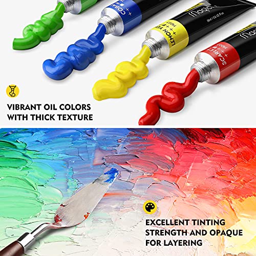 Magicfly Oil Paint, 40pcs (18ml/0.6oz) Oil Paint Set, Oil Paints on Canvas | Professional Oil Painting, Non-toxic, Creamy Texture, Rich Pigments, Easy to Blend, Suit for Artists/Students/Beginners/Kids - size: 40 Colors x 18ml(0.6oz)