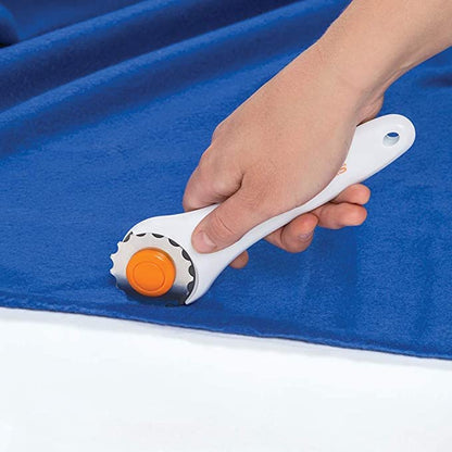 Fiskars 45mm Perforating Rotary Cutter Blade Replacement for Fabric, 1-Pack | Perforates Fabric or Paper, Premium Steel for Long-Lasting Sharpness, Precision Cutting in Crafts, Sewing & Quilting Projects - size: 45mm, style: 1 Pack - Perforated