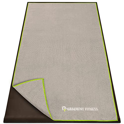 Gradient Fitness Yoga Towel for Yoga Mat, Non Slip Hot Yoga Towel, Manduka Yoga Towel, Hot Yoga Mat Towel, Yoga Mat Cover, Yoga Toes Towel, Washable Yoga Mat, Nonslip Yoga Towel, Microfiber Towels