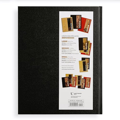Sketchbook 8.5 x 11" Black Hardcover Mixed Media Sketchbook for Drawing: Acid-Free Quality Paper (128 pages) (Union Square & Co. Sketchbooks)