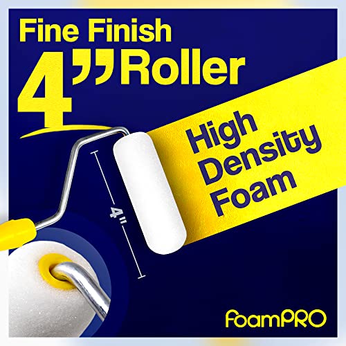 Foampro 164 Fine Finish Roller (High-Density Foam), 4", Pack of 1 - size: Pack of 1, style: Roller 4"