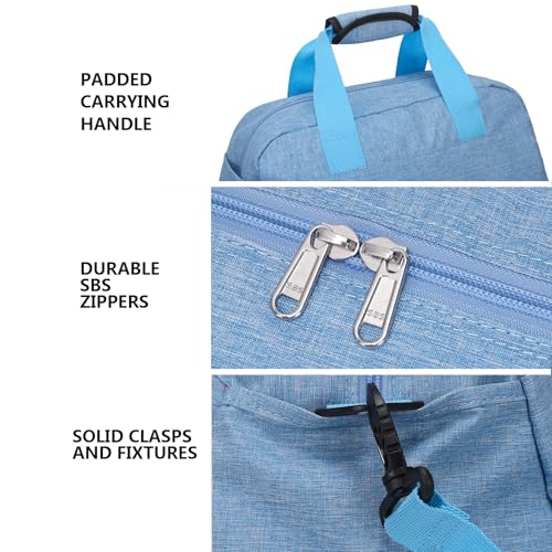 14 inch Small Gym Bag for Women & Men, Mini Duffel Bag for Travel Sports Lightweight Carry On Bag (Light Blue) - color: Light Blue