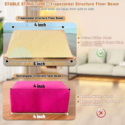 Marfula 6 FT / 8 FT / 9 FT Folding Gymnastics Beam Foam Balance Floor Beam - color: Bubble Rainbow, size: 10 Ft