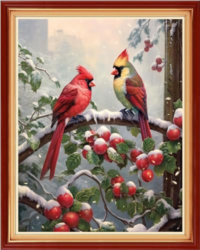 Artvxeay Cross Stitch Kits Stamped Full Range of Embroidery Starter Kits for Beginners Adult DIY 11CT- (Bird Scenery 16x20 inch) - color: ColorArt19