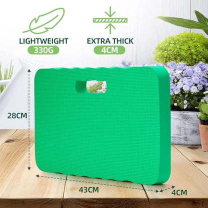 Ohuhu Premium Thick Kneeling Pad, 2-Pack Large Comfortable Gardening Knee Mat with 2 Different Surfaces, Extra Thick Knee Cushion Kneeler for Gardening, Work, Baby Bath, Exercise - color: Green