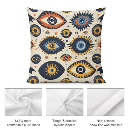 Evil Eye Decorative Throw Pillow Covers 18x18 Inch - color: Evil Eye