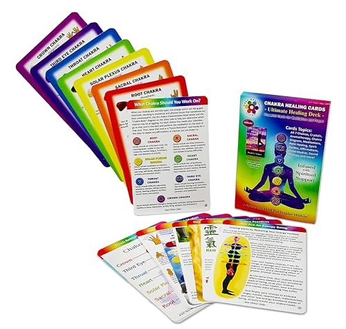 Chakra Healing Cards for Reiki, Meditation & Energy Balance, 20 Cards