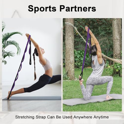 Amrules Yoga Strap for Stretching, Black
