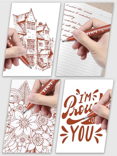 KEMYR 10 Sizes Sepia Fineliner Micro Drawing Pens, Waterproof Pigment Ink | Archival Ink,AP Certified,With Case,0.05-1.0mm, for Illustration,Journaling,Sketching,Manga,Drawing,Artists And Beginners - color: Sepia Micro Pens 10 SIZES,0.05-1.0mm, style: 10