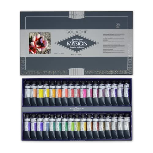 Mijello Titanium Class Gouache Watercolor MWG-1534G 34 Color