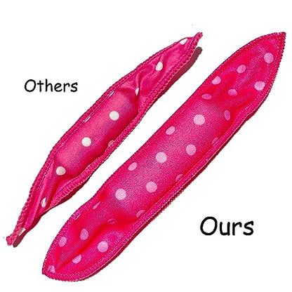 Aimin Soft Satin Sponge Overnight Curlers for Heatless, Long Hair Curls (20 pcs, pink) - color: pink-20