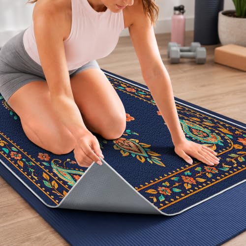 Hot Yoga Towel Non Slip, Ultra-Absorbent Yoga Mat Towel, Soft with Printed Design, Machine Washable, Yoga Pilates Towel Suitable for Exercise, Pilates, Yoga, 72x27in.Pattern - color: Pattern