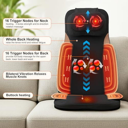 Shiatsu Neck and Back Massager, Rolling Up and Down Deep Tissue Pain Relief - color: Black