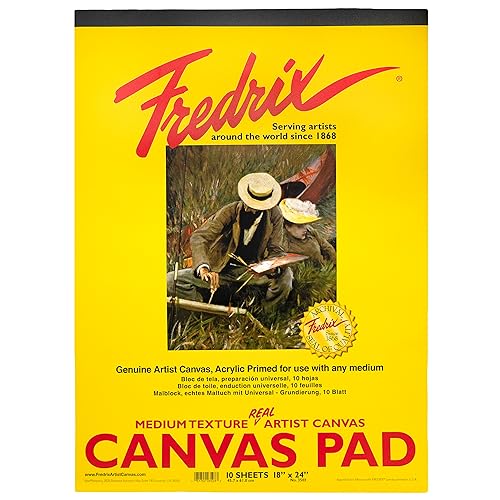 FREDRIX Creative Series White Canvas Pad, 18" x 24" - color: White Canvas, size: 18" x 24"