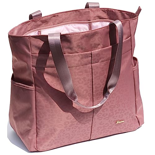 ESVAN Original Floral Tote Bag Large Shoulder Bag with Multi Pockets for Gym Travel Beach Daily Bags - color: A3