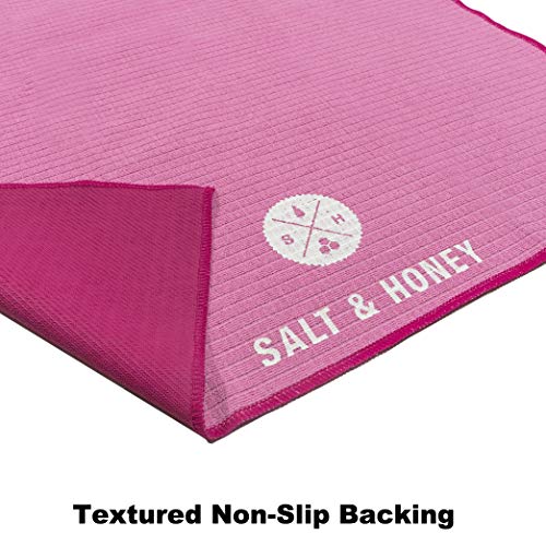 Salt & Honey Non-Slip Pilates Reformer Mat Towel - color: Pink