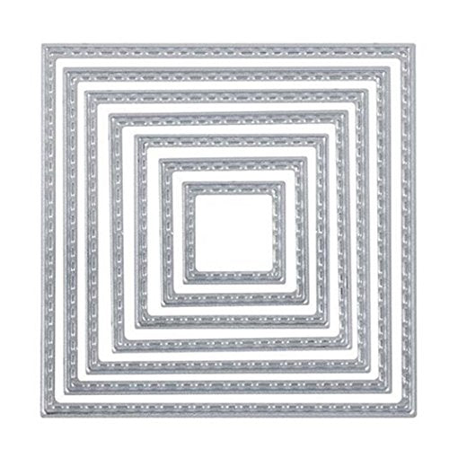 Cutting Dies Handmade DIY Paper Cards Album Decoration Stencils Template Embossing for Card Scrapbooking Craft (Square-Self) - style: Square