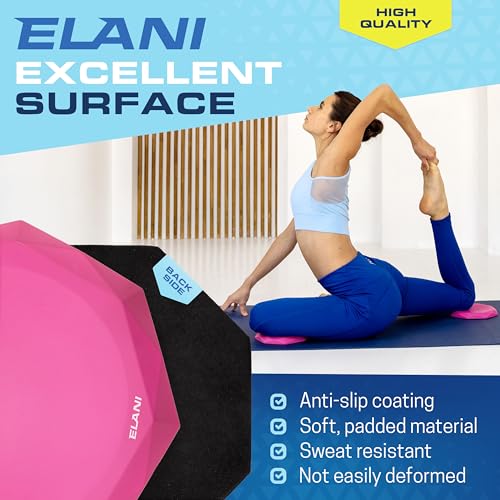 ELANI Knee Pad Cushion (2 Pack) - Extra thick & Comfortable Pilates Support - Pink Yoga Jellies - yoga knee pad cushion extra thick, Yoga Jellies for wrist