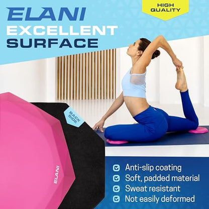 ELANI Knee Pad Cushion (2 Pack) - Extra thick & Comfortable Pilates Support - Pink Yoga Jellies - yoga knee pad cushion extra thick, Yoga Jellies for wrist