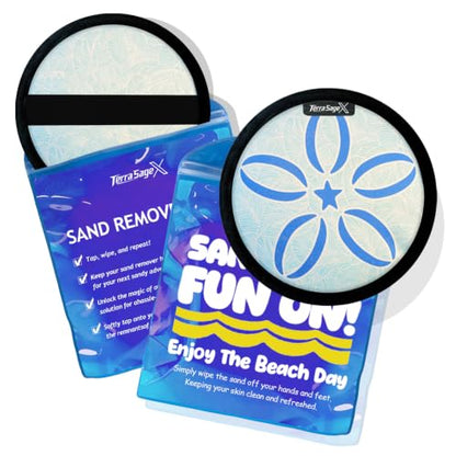 Sand Remover for Beach Towels - Soft Quick Clean Mitt for Kids & Adults | Removes Sand in Seconds,Gentle on Skin,Reusable & Washable,Beach Vacation Essential,Perfect for Beach, Pool & Camping - color: Flower