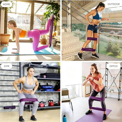 Ring Resistance Bands, X-Heavy Heavy Duty Total Body Fitness Exercise Bands - color: Purple