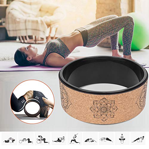Cryfokt Yoga Wheel, High Density PU Roller for Back Pain Relief | Flexible & Tear-Resistant, Stretching & Flexibility Aid, Premium Quality Roller for Aches & Tension - color: Black inner ring