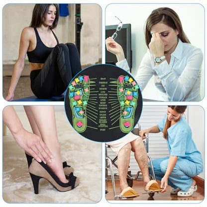 Kifmurase Foot Massage Mat, Acupressure Mats, Reflexology Walk Stone Road for Long Sitting Elderly Students Workers, Foot Massage Acupoint Mat for for Pain and Stress Relief (68.9 x 13.78 Inches)