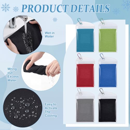 Honoson 30 Pack Cooling Towels for Neck and Face, 27 x 16 in, Classic Color - color: Classic Color