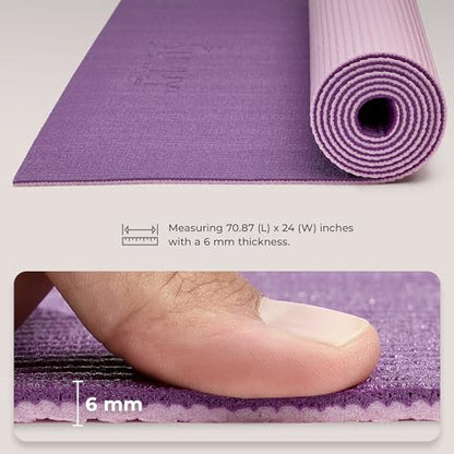 Sunny Health & Fitness Exercise Yoga Mats - Non-Slip Support for Home & Gym - color: Premium Purple